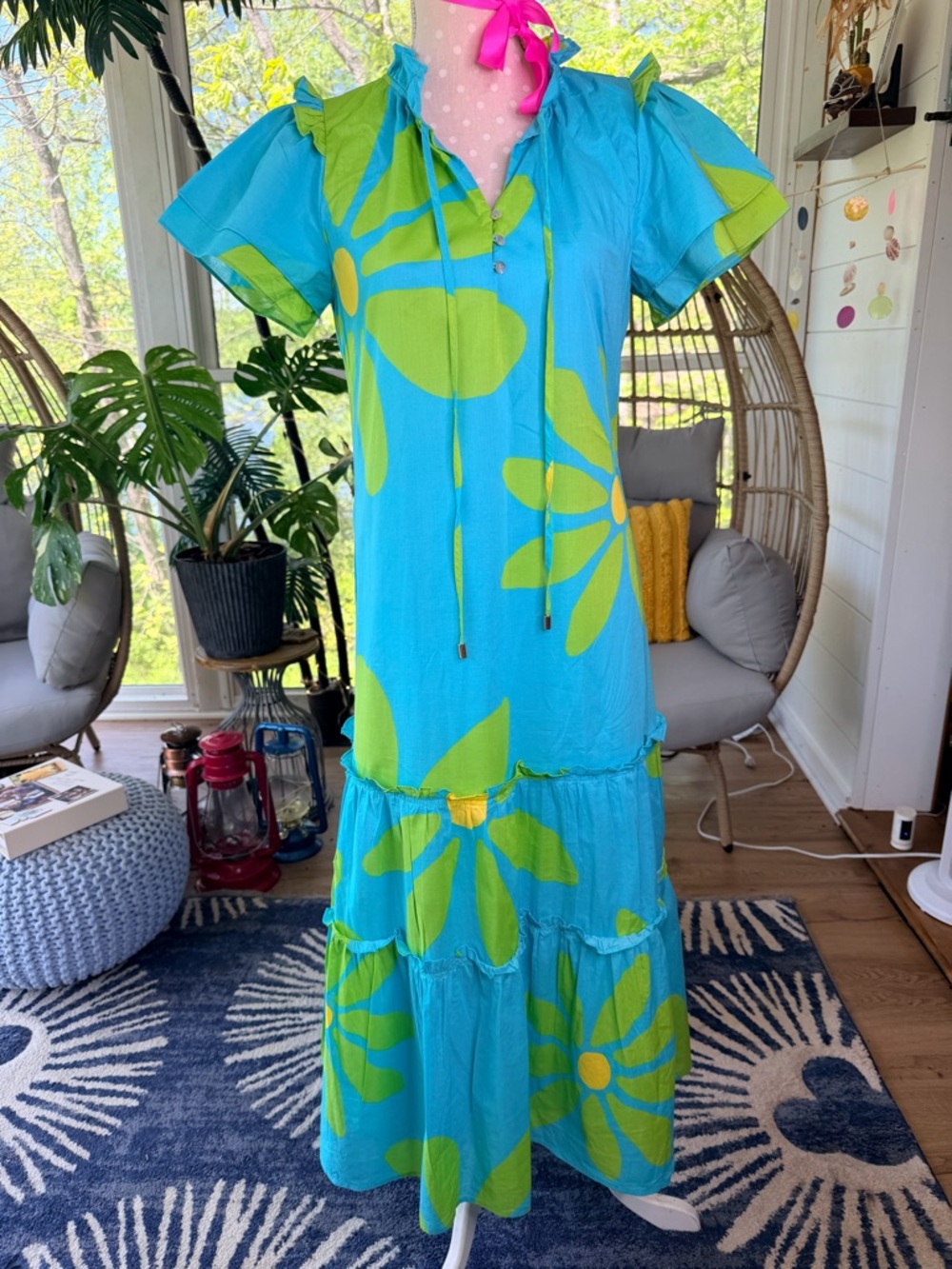 J.Marie Tiered Midi Dress Size Small